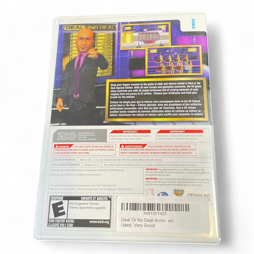 Deal or No Deal: Special Edition (Nintendo Wii, ZOO Games) — Pre-Owned Game - Picture 5 of 5